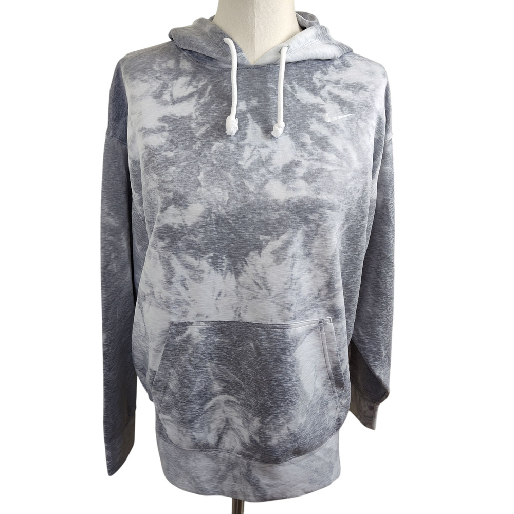 Nike Hoodie Men Unisex Small Dri-FIT Pullover Sweatshirt Kangaroo Pocket Tie Dye